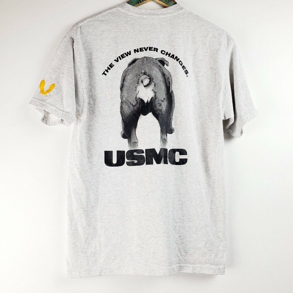 USMC If You Are Not The Lead Dog... 2004 Spectrum Athletic Gray T-Shirt NWOT - Picture 4 of 6